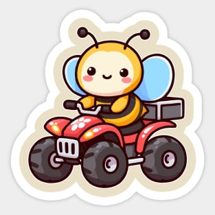 Cute Bee Ride ATV Sticker